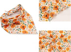 Elegant little tail Dog Bandanas - 1Pack Floral Print Washable Dog Scarf Female Square Bib Kerchief Scarf Adjustable Pet Bandana for Small Medium Dogs