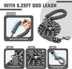 AUROTH Dog Harness and Leash Set, Soft Padded Service Dog Vest with 5.25FT Dog Leash, No Choke, Easy On Pet Vest, Adjustable Reflective No Pull Dog Harness Small Sized Dog, Easy Walking and Training