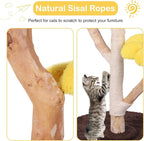 Generic Cat Tower Climbing Frame with Scratching Post Anti-Slip Sunflower Cat Tree Pet Bed Tower Cute Sunflower Pet Bed for Pets Playground Small Nest