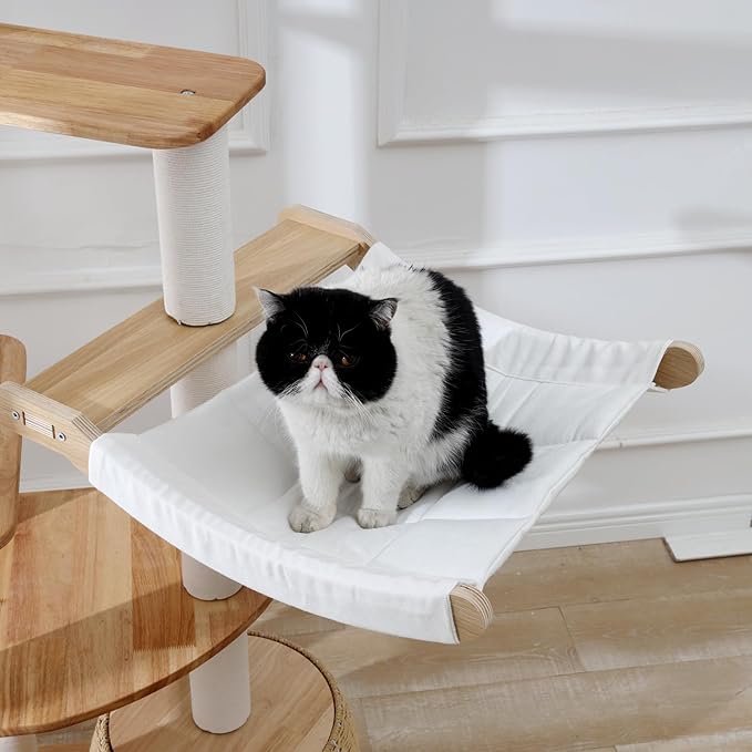SHENGOCASE Large Cat Tree Tower Accessories Replacement Parts Hammock Bed with Removable Pad, Floor to Ceiling Cat Tree Add ons