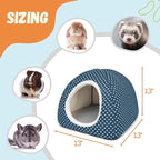 Rabbit Hideout Large Bunny Bed Washable Rabbit House and Hideout Fleece Guinea Pig Hiding Hut for Indoor Bunnies Small Animal Hideaway