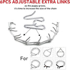 6 Pack Extra Links Prong Collar for Dog- Replacement 3.5mm Stainless Steel Pinch Collar for Dogs Links Extra Training Collar Links Fit 3.4mm Thickness Measure
