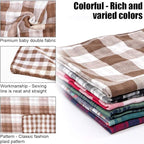 Christmas Dog Bandanas, 6PCS Plaid Holiday Dog Bandanas for Boy Girl, Washable Reversible Cotton Bibs Scarf, Adjustable Square Pet Kerchief Birthday Christmas Gift for Small to Large Dogs Puppy Cats