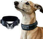Comfort Fit Dog Collar, Anti-Choke Neck Safe Dog Training Collar, Wide Padded, Breathable, Adjustable with Dual D-Rings, Soft Cushion Neck Protector for Dogs (S, Gray)