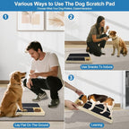 Dog Nail Scratch Pad with Treat Box, Jaxbo Durable Portable Dog Scratch Filing Pad for All Dogs, Wooden Cat Nail Scraper Board for Indoor/Outdoor Training