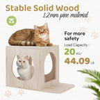 Cat Wall Furniture 11.8 Inch Cat Wall Steps for Wall Mounted Cat Wall Floating Ladder Cat Stairs for Scratching Wooden Cat Climbing Shelves with Hemp Rope for Indoor Cats or Kitty, 2 Pcs