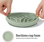 OHMO Slow Feeder Dog& Cat Bowl, Silicone Puppy Cat Food Bowl with Anti-Slip Suction Cup Slow Down Small Dogs Eating, Anti Choking (S-Diamond,Coral)