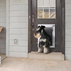 Baboni 3-Flaps Pet Door for Interior and Exterior Doors, Steel Frame and Telescoping Tunnel, Strong and Durable Dog Door (Pets Up to 40 Lb) -Medium