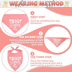 Dog Bandana Pregnancy Announcement Big Sister Doggy Bandana Baby Security in Training Printed Dog Bandanas Baby Announcement Puppy Scarf Pregnancy Pet Bandana for Dogs Pet Scarfs Accessories