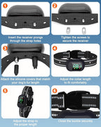 Dog Training Collar with Remote – 4500FT Range E-Collar with Voice, Beep, Vibration, Shock & Flashlight, Waterproof Rechargeable Dog Shock Collar for Small Medium Large Dogs