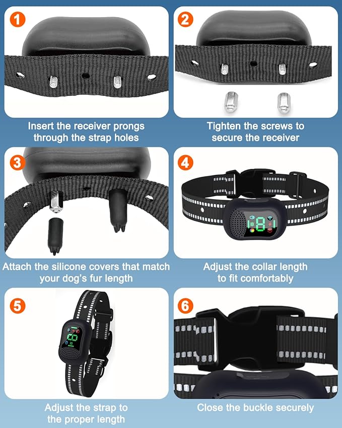 Dog Training Collar with Remote – 4500FT Range E-Collar with Voice, Beep, Vibration, Shock & Flashlight, Waterproof Rechargeable Dog Shock Collar for Small Medium Large Dogs