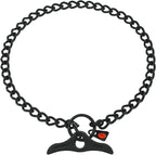 Herm Sprenger Black Stainless Steel Dog Training Collar with Toggle and Round Links Dog Chain for Small Medium Large Dogs Made in Germany (22in (Neck Size up to 20in))
