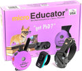 Educator ME-300 E-Collar Humane Dog Training Collar with Remote–100 Safe Tap Stimulation Levels, Night Light, Waterproof & Rechargeable, 1/3 Mile Range, W/Premium Finger Clicker, Sm/Med Dog, Purple