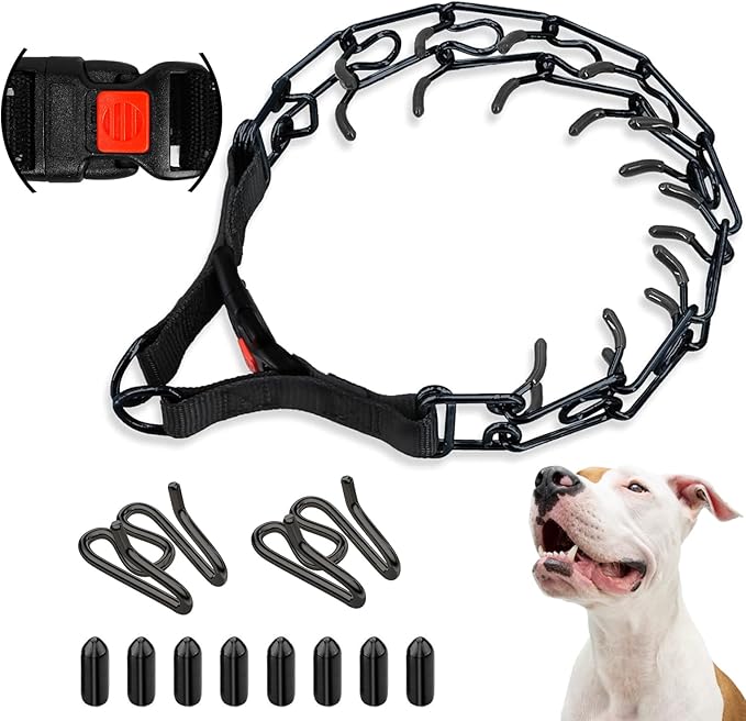 Supet Dog Training Collar, Adjustable Dog Training Collar with Buckle for Small Medium Large Dogs(Packed with One Extra Links)