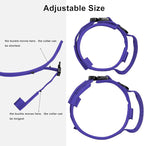 DAGANXI Tactical Dog Collar, Adjustable Military Training Nylon Dog Collar with Control Handle and Heavy Metal Buckle for Medium and Large Dogs, with Patches and Airtags Case (Purple, XL)