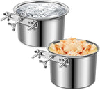 Water Bowl for Dog Crate, ShineMe Stainless Steel Pet Food Bowls for Kennel Cage No Spill, Attachable Dog Crate Bowls Hanging 2 Pack for Medium and Small Sized Dogs (5.5 x 2.9” & 4.9 x 3.3”)