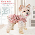 Dog Sweaters Dog Clothes for Small Dogs Boy Girl Fall Puppy Dress Warm Fleece Chihuahua Yorkie Teacup Doggie Sweaters Dresses Doggy Sweater for Small Dogs Girl Cat Outfit (Pink 2, XX-Small)