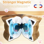 Upgraded-Magnetic Magic Organ Cardboard Cat Scratcher Board Toy, New Feather Balls Cardboard Scratching Pad for Mental Physical Exercise, Interactive Toys for Indoor Cats, Kitty