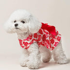 PUPTECK Dog Wedding Dress Outfit Puppy Cute Small Dogs Clothes,Rose,M