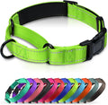 Martingale Collar for Dogs with Quick Release Buckle, Reflective Soft Padded & Escape Proof, Adjustable Nylon Dog Collars for Training & Daily Walking (Green,XS)