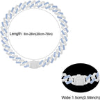 Metal Diamond Dog Chain Dog Training Chain with Secure Buckle Pet Collars for Large Medium Dogs