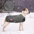 BEAUTYZOO Dog Winter Coat for Large Dogs Waterproof, Warm Reflective Great Dane Oxford Canvas Jacket, Fleece Dog Cold Weather Coats Windproof for Female Male Dogs, Grey L