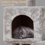 Auroth Cat Tree,42" Cat Tower with Stable Base for Indoor Cats, Large Cat Condo with Plush Perches, Toys & Natural Sisal Scratching Posts, Multi-Level Small Cat furniture Perfect for Kittens Play,Rest