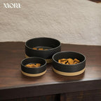 Mora Ceramic Pet Bowl Size Small - Food/Water Dish for Puppy Dogs, Cats, Guinea Pig, Rabbit, Hamster, Snake, ect. 11oz or 2 Cups - Basic Bowls for Your Dog or Cat, Mix and Match for a Set - Liquorice