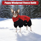 DENTRUN Dog Winter Coat Warm Fleece Jacket, Dog Pajamas Turtleneck Dog Sweater Puppy Cold Weather Outfit Thermal Bodysuit, Dog Sweatshirts Dog Snowsuit Puppy Coat Apparel Dog Fleece Soft Jumpsuit