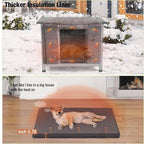 GUTINNEEN Dog House Insulated for Small Dogs Outdoor Cat House Feral Cat Shelter with Thermal Liner