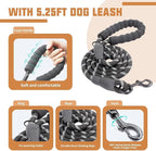AUROTH Dog Harness and Leash Set, Soft Padded Service Dog Vest with 5.25FT Dog Leash, No Choke, Easy On Pet Vest, Adjustable Reflective No Pull Dog Harness for Large Dogs, Easy Walking and Training
