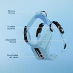 Voyager Step-in Pet Harness - All Weather Mesh, Adjustable Step in Harness for Cats and Dogs by Best Pet Supplies - Baby Blue, XL