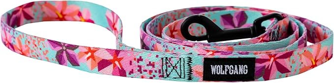 Wolfgang Heavy Duty Dog Leash, Pull-Tested for Walking & Training, DigiFloral Print, Small