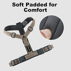 Plutus Pet No Pull Dog Harness, Adjustable Nylon Harness with Soft Padding, Reflective and Heavy Duty Dog Harness for Small, Medium, Large Dogs(Beige, M)