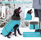 Doglay Dog Coat, Waterproof Dog Jacket Pet Winter Coat for Cold Weather with Thicken Furry Collar, Reflective Puppy Winter Jacket Warm Fleece Lining for Small Medium Large Pets
