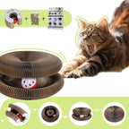Kitty Kurlz Cat Toys,Magic Organ Cat Scratching Board Toy for Indoor Cats, Twisty Paws Cat Toys, Foldable Accordion Honeycomb Kitten Kurlz Cat Scratcher with Ball