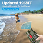 Dogs Training Collar 1968FT Dog Training Collar with Remote, IP67 Waterproof Rechargeable Collar with 4 Training Modes (Beep&Vibration but Fully Safe for Pets) for Small Medium Large Dogs