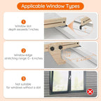 HOOBRO Cat Window Perch Set of 2, Cat Window Hammock with Soft Plush, Cat Window Seat with Support Legs for Indoor Use, Cat Beds for Window and Floor, Natural NL44CS03