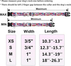 Reflective Martingale Collar for Dogs with Buckle Pretty Fancy Female Floral Dog Collars (Japanese Blossoms, Large)