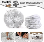 Grelife Cat Tunnel Bed for Indoor Cats, Cute Cat Tunnel Toys, Cat Donut Tunnel Toys with Washable/Removable Cushion, Non-Slip Base, for Cats, Kittens, Small Pets(33.4")