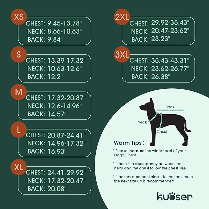Kuoser Dog Coat Medium, Cold Weather Reflective Waterproof Dogs Jacket with Warm Fleece Lining, Turtleneck Dog Winter Coat with Zipper, Doggy Snow Jacket Pet Coats for Small Medium Large Dogs, Blue M