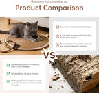 Cat Scratcher Mat, Natural Cotton Rope Cat Scratch Pad, 18.11'' Round Horizontal Floor Cat Scratching Pads for Indoor Cats, Cat Furniture Protector for Wall, Couch, Carpets, Sofas (white, Extra Large)