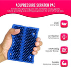 The Original ScratchnAll Animal Scratch Pad, Flexible Acupressure Nubs & Interlocking Design, Very Durable & All-Weather, Great for Domestic, Barnyard and Zoo Animals - USA Made, Blue