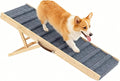Dog Ramp for Bed, 47.3" Long Wooden Pet Ramp for Small & Large Dogs, 4 Adjustable Heights 13.8" to 26" with Anti-Slip Carpet & Carrying Handle Holds, Portable Dog ramps for Car, Bed, Couch, Outdoor