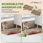 Curved Cat Scratcher Cardboard, Reversible Scratcher, Durable & Long-Lasting, Cat Cardboard Scratcher, Large Cat Scratching Pad, Scratching Board, Curving Scratch Pad for Indoor Cats, Brown