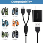 2-Pack Dog Training Collar Charger for Jugbow Shock Collar, 2-in-1 Magnetic and USB C Charging Cable with Power Adapter