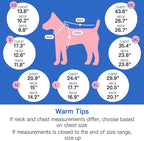 Turtleneck with Sleeves Dog Coats for Medium Dogs-L| Jackets with Reflective Harness Built in,Water-Repellent & Windproof Snowsuit,Soft Warm Lining for Beagle Cold Protection(Light Pink)