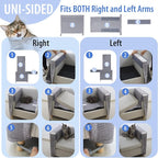 Cat Scratch Couch Protector with Sisal Mat,Couch Protector from Cat Claws,Sofa Scratcher Furniture Protector,Fits Left & Right Arms | No Need to Choose a Side(Light Grey)