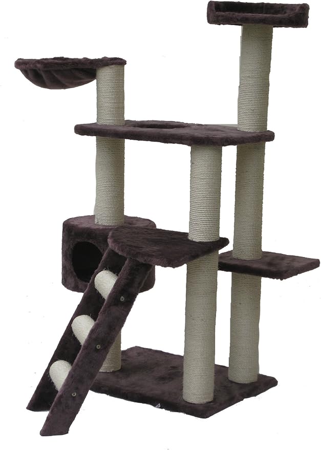 GOGO Cat Tree Condo House, 24" x 17" x 50" - Brown