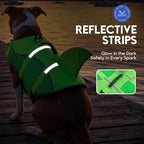 ASENKU Dog Life Jacket - Pet Safety Vest for Swimming & Boating, Shark Life Jacket with Floatation, Dog Lifesavers Swimsuits for Small Medium Large Dogs (Neongreen, L)